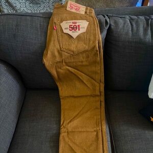 Levi's 501 Original Jeans Men's 34x30  Rust Brown Button Fly NWT Classic